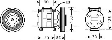 Ava Quality Cooling HDAK019 - Компрессор кондиционера unicars.by