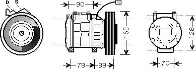 Ava Quality Cooling HDAK196 - Компрессор кондиционера unicars.by