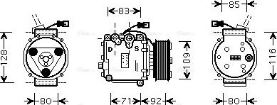 Ava Quality Cooling HDAK169 - Компрессор кондиционера unicars.by