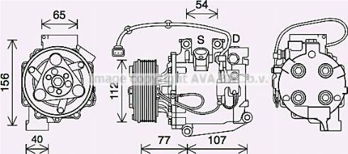 Ava Quality Cooling HDK311 - Компрессор кондиционера unicars.by