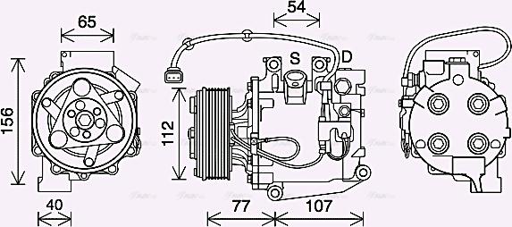 Ava Quality Cooling HDAK311 - Компрессор кондиционера unicars.by