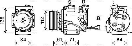 Ava Quality Cooling HDAK275 - Компрессор кондиционера unicars.by