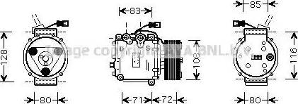 Ava Quality Cooling HD K168 - Компрессор кондиционера unicars.by