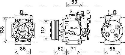 Ava Quality Cooling HDK302 - Компрессор кондиционера unicars.by