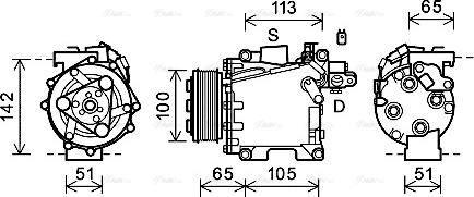 Ava Quality Cooling HDK278 - Компрессор кондиционера unicars.by