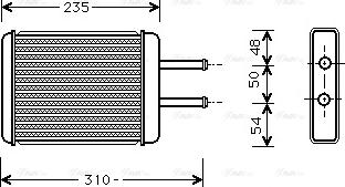 Ava Quality Cooling HY 6069 - Теплообменник, отопление салона unicars.by