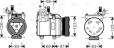 Ava Quality Cooling HY K093 - Компрессор кондиционера unicars.by