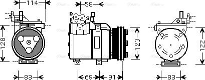 Ava Quality Cooling HYAK196 - Компрессор кондиционера unicars.by