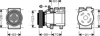 Ava Quality Cooling HYAK138 - Компрессор кондиционера unicars.by