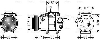 Ava Quality Cooling HYAK240 - Компрессор кондиционера unicars.by