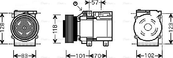 Ava Quality Cooling HYAK209 - Компрессор кондиционера unicars.by