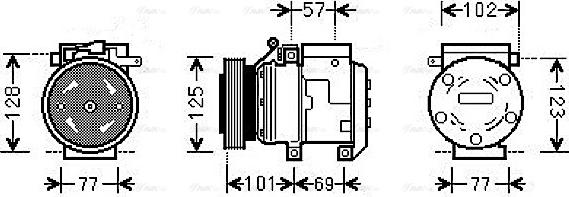 Ava Quality Cooling HYAK208 - Компрессор кондиционера unicars.by