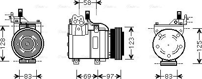 Ava Quality Cooling HY K198 - Компрессор кондиционера unicars.by