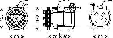 Ava Quality Cooling HY K124 - Компрессор кондиционера unicars.by