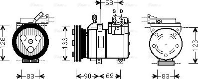 Ava Quality Cooling HYK250 - Компрессор кондиционера unicars.by