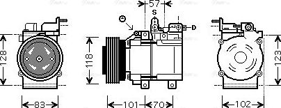 Ava Quality Cooling HY K209 - Компрессор кондиционера unicars.by