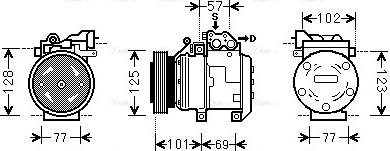 Ava Quality Cooling HYK208 - Компрессор кондиционера unicars.by