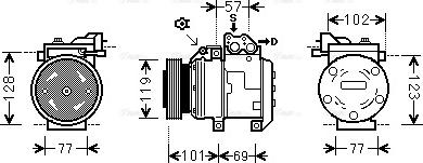 Ava Quality Cooling HY K222 - Компрессор кондиционера unicars.by