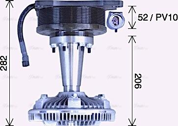 Ava Quality Cooling IVC144 - Сцепление, вентилятор радиатора unicars.by