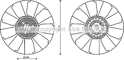 Ava Quality Cooling IVC118 - Сцепление, вентилятор радиатора unicars.by