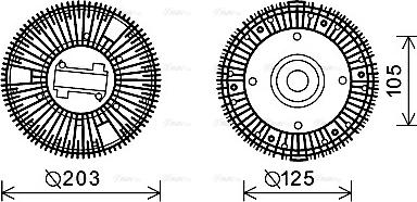 Ava Quality Cooling IVC117 - Сцепление, вентилятор радиатора unicars.by