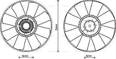 Ava Quality Cooling IVF124 - Сцепление, вентилятор радиатора unicars.by