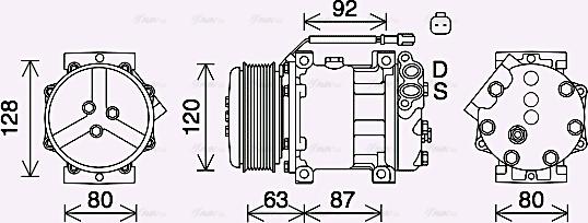 Ava Quality Cooling JBAK005 - Компрессор кондиционера unicars.by