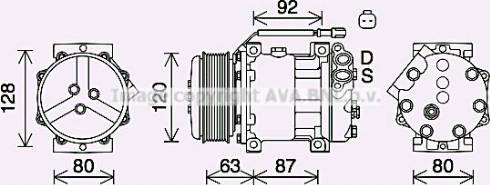 Ava Quality Cooling JBK005 - Компрессор кондиционера unicars.by