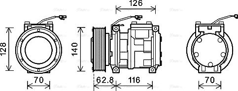 Ava Quality Cooling JDK014 - Компрессор кондиционера unicars.by