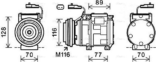 Ava Quality Cooling JEAK056 - Компрессор кондиционера unicars.by