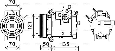 Ava Quality Cooling JEAK066 - Компрессор кондиционера unicars.by