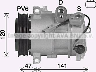 Ava Quality Cooling JEK086 - Компрессор кондиционера unicars.by