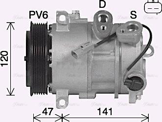 Ava Quality Cooling JEAK086 - Компрессор кондиционера unicars.by