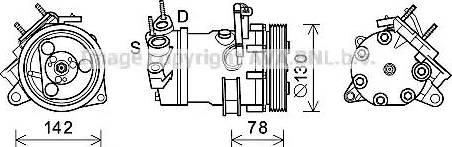 Ava Quality Cooling JEK065 - Компрессор кондиционера unicars.by