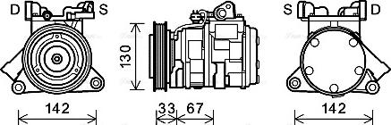 Ava Quality Cooling JEK062 - Компрессор кондиционера unicars.by