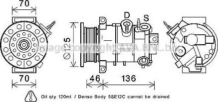 Ava Quality Cooling JEK067 - Компрессор кондиционера unicars.by