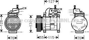 Ava Quality Cooling JE K032 - Компрессор кондиционера unicars.by