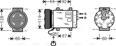 Ava Quality Cooling JE K029 - Компрессор кондиционера unicars.by