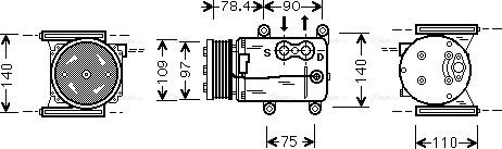 Ava Quality Cooling JRAK025 - Компрессор кондиционера unicars.by