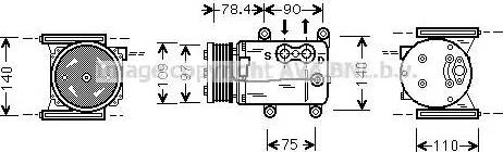 Ava Quality Cooling JR K026 - Компрессор кондиционера unicars.by