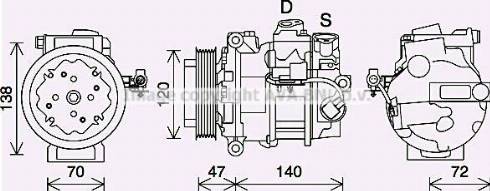 Ava Quality Cooling JRK057 - Компрессор кондиционера unicars.by