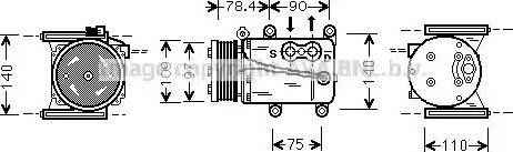 Ava Quality Cooling JR K034 - Компрессор кондиционера unicars.by