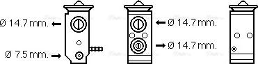 Ava Quality Cooling KA1195 - Расширительный клапан, кондиционер unicars.by