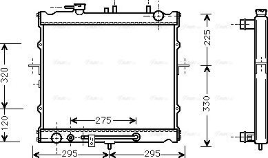 Ava Quality Cooling KAA2023 - Радиатор, охлаждение двигателя unicars.by