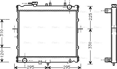 Ava Quality Cooling KAA2022 - Радиатор, охлаждение двигателя unicars.by