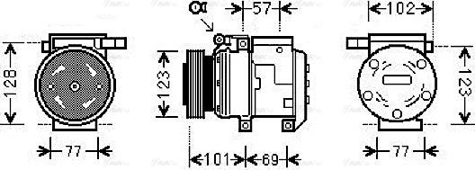 Ava Quality Cooling KAAK146 - Компрессор кондиционера unicars.by