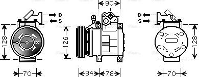 Ava Quality Cooling KAK052 - Компрессор кондиционера unicars.by