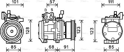 Ava Quality Cooling KAK145 - Компрессор кондиционера unicars.by