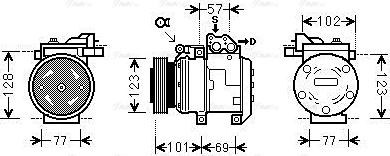 Ava Quality Cooling KAK146 - Компрессор кондиционера unicars.by