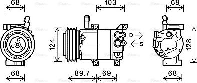 Ava Quality Cooling KAK159 - Компрессор кондиционера unicars.by